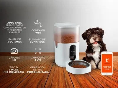 Dispenser WiFi con cámara para cuidar a tu mascota a distancia
