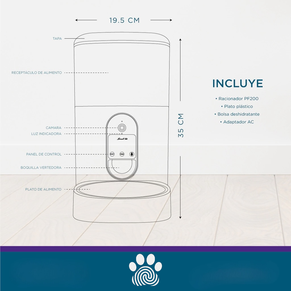 Dispenser WiFi con cámara para cuidar a tu mascota a distancia