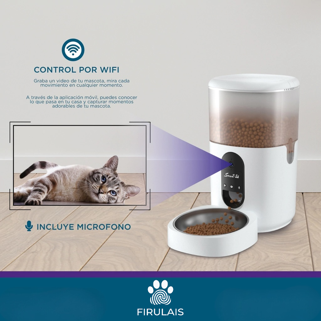 Dispenser WiFi con cámara para cuidar a tu mascota a distancia