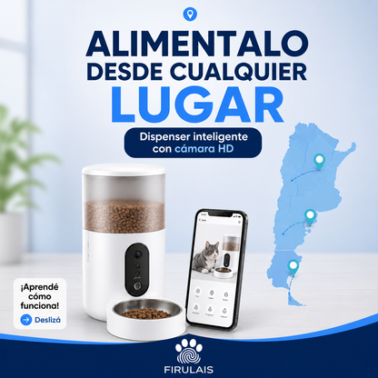 Dispenser WiFi con cámara para cuidar a tu mascota a distancia